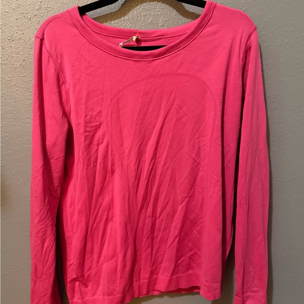 lululemon athletica Bright Pink Long Sleeve Top